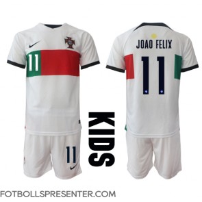 Portugal Joao Felix #11 Bortatröja Barn VM 2022 Kortärmad (+ korta byxor)